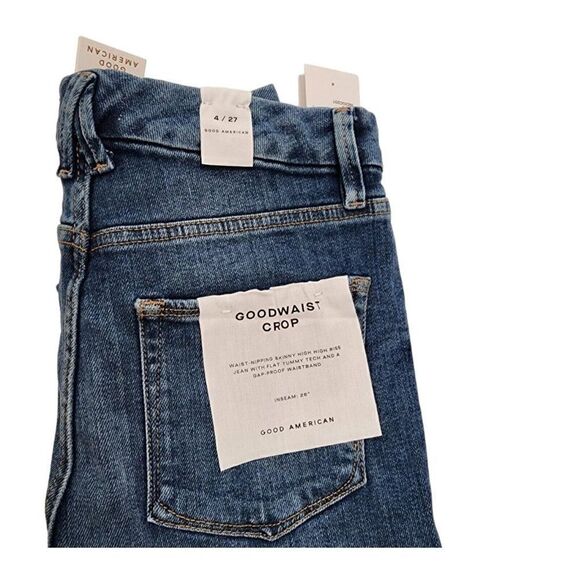 GOOD AMERICAN Size 4/27 - Good Waist High Rise Crop Skinny Jeans - Picture 10 of 11